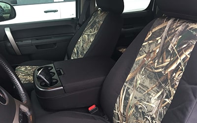 Installed Realtree Camo Seat Covers