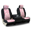 Installed Hawaiian 40/20/40 Front Seat Covers Black with Pink
