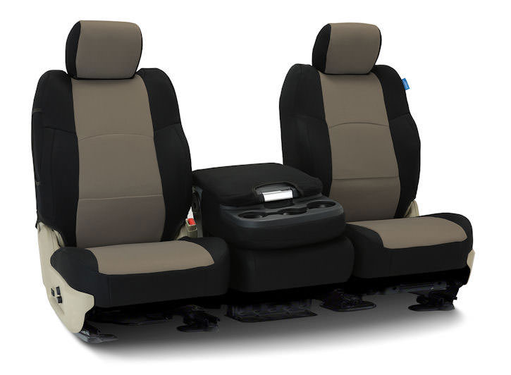 Installed Mesh 40/20/40 Front Seat Covers Black with GrayVolvo 