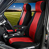 Installed Mesh Lifestyle Buckets Front Seat Covers Black with RedSaab 