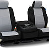 Installed Mesh 40/20/40 Front Seat Covers Black with GraySaab 