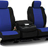 Installed Mesh 40/20/40 Front Seat Covers Black with BlueSaab 