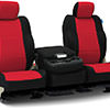 Installed 3D Mesh 40/20/40 Front Seat Covers Black with RedSaab 