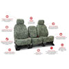 Installed Military Camo Information Diagram 40/20/40 Front Seat Covers for 2007 Toyota Highlander