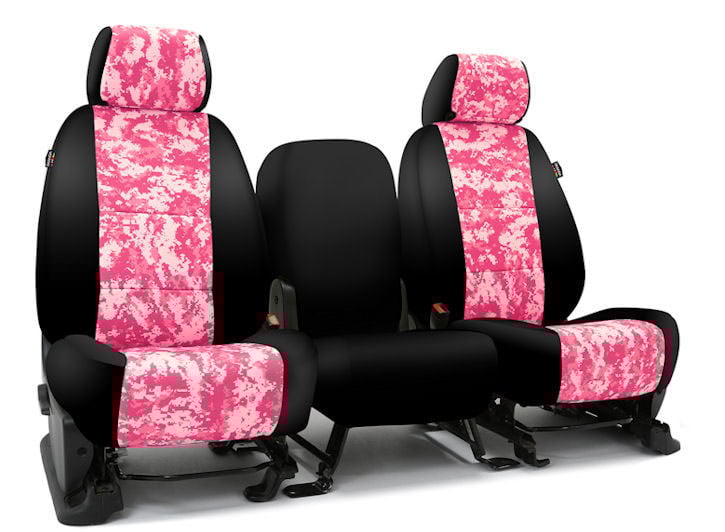 Installed Military Camo 40/20/40 Front Seat Covers Digital Pink Camo Sport for 2007 Toyota Highlander