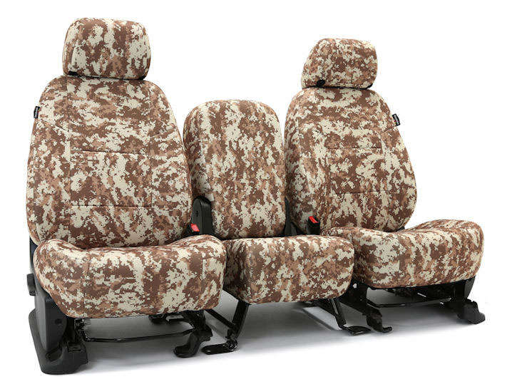 Installed Military Camo 40/20/40 Front Seat Covers Digital Sand Camo for 2007 Toyota Highlander