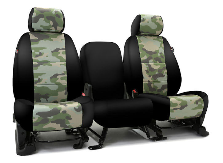 Installed Military Camo 40/20/40 Front Seat Covers Traditional Jungle Camo Sport for 2007 Toyota Highlander