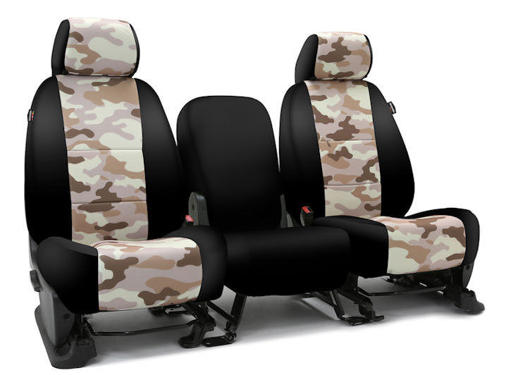 Installed Military Camo 40/20/40 Front Seat Covers Traditional Sand Camo Sport for 2007 Toyota Highlander