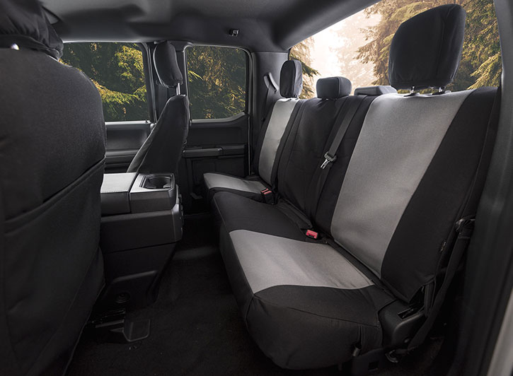 Installed Atomic Seat Covers Back Black w/ GrayHonda 