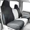 Installed Carbon Fiber Seat Covers Black with Light Gray Inserts for 2007 Toyota Highlander