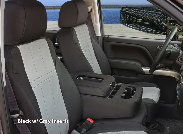Cordura Waterproof Seat Covers By Shearcomfort On Now Two Installed Cordua Car Seat Covers Black With Gray Solid