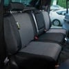 Installed Cordura Waterproof Rear Seat Covers Black with GrayHonda 