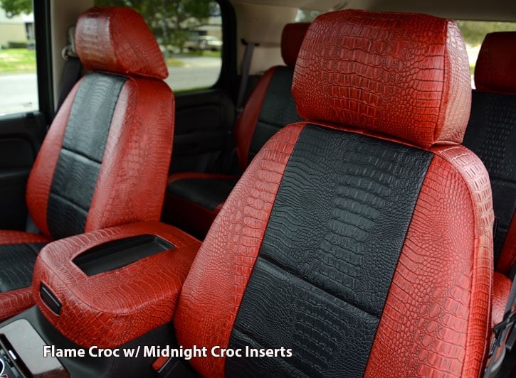 Exotic Alligator Seat Covers Unique Faux Leather - Ostrich Skin Seat Covers