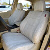 Installed Luxury Seat Covers Solid Bone Croc for 2011 Toyota Highlander