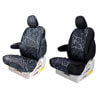 Two Installed Bucket Moonshine Camo Seat Covers Solid Harvest Mond Sport with Black Trim for 2010 Toyota Highlander