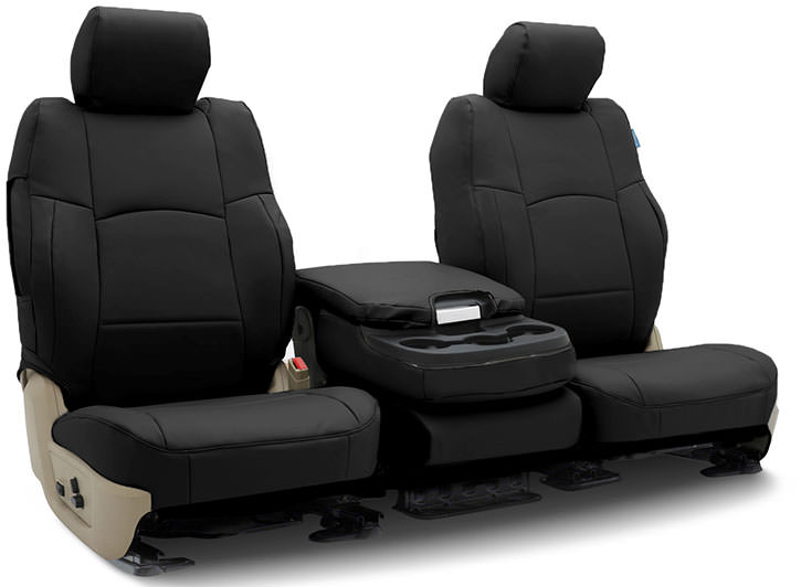 Installed Imitation Leather 40/20/40 Front Seat Covers BlackMitsubishi 