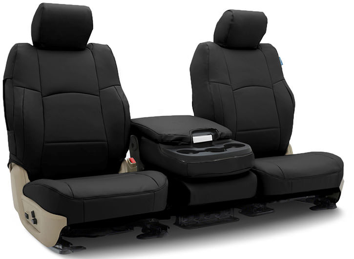 Installed Imitation Leather 40/20/40 Front Seat Covers BlackSaab 