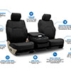 Installed Imitation Leather Information Diagram 40/20/40 Front Seat Covers BlackMitsubishi 