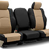 Installed Imitation Leather 40/20/40 Front Seat Covers Black with TaupeMitsubishi 