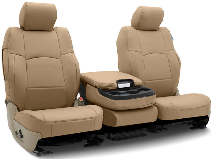 Installed Imitation Leather 40/20/40 Front Seat Covers TaupeMitsubishi 