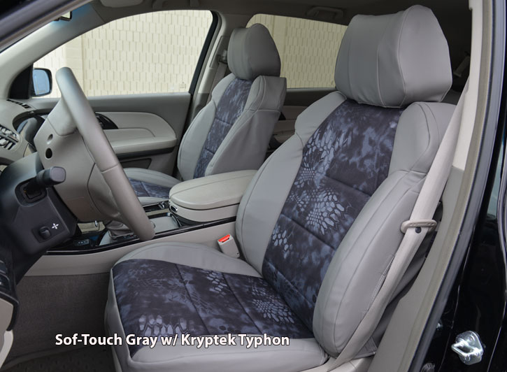 Installed Seat Covers Kryptek Typhon with Sof-Touch Black TrimHonda 