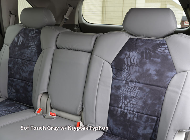 Installed Seat Covers Kryptek Typhon with Sof-Touch Black TrimHonda 