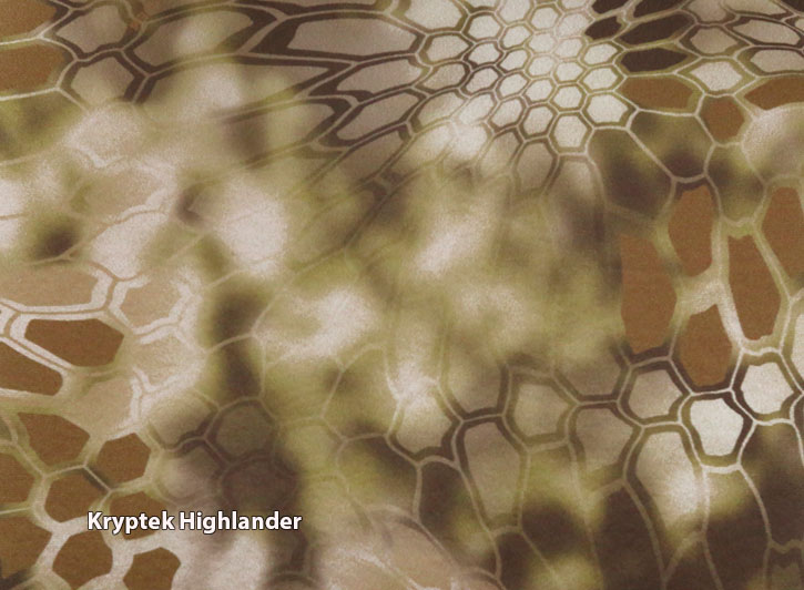 Close Up of Kryptek Highlander FabricHonda 