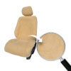 Installed Faux Sheepskin Seat Covers Tailor-Made Tan Close Up of FabricHonda 