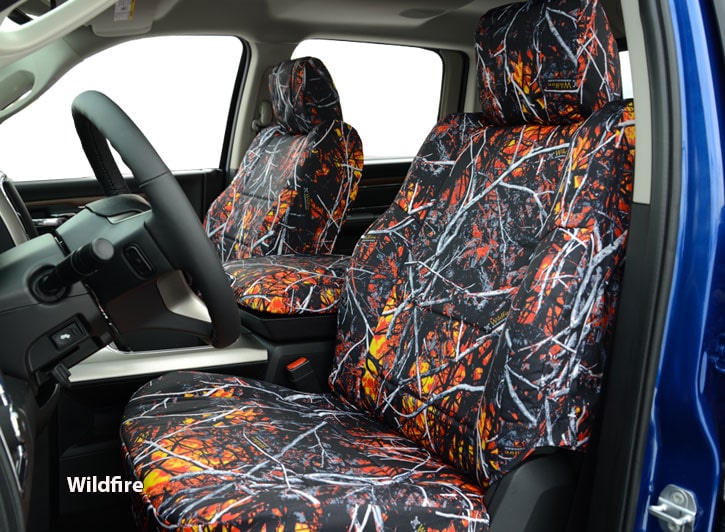 Installed Luxury Moonshine Seat Cover Solid Wildfire for 2006 Toyota Highlander