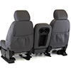 Installed Neoprene Front 40/20/40 Seat Covers Black with Silver Back ViewHonda 