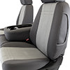 Installed Neoprene Front 40/20/40 Seat Covers Black with Silver Side ViewHonda 