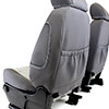 Installed Neoprene Front 40/20/40 Seat Covers Black with SilverHonda 