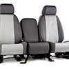 Installed Neoprene Front 40/20/40 Seat Covers Black with SilverHonda 
