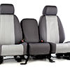 Installed Neoprene Front 40/20/40 Seat Covers Charcoal with Silver InsertsHonda 