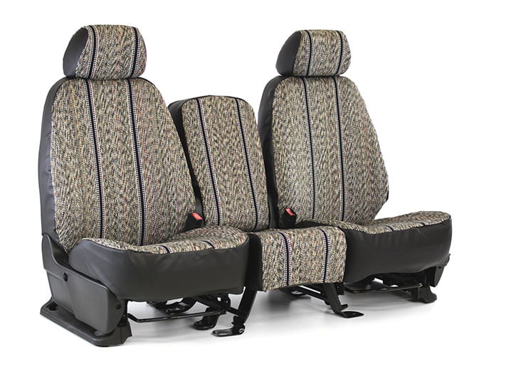 Installed Saddle Blanket Seat Covers 40/20/40 Black for 2011 Dodge Dakota