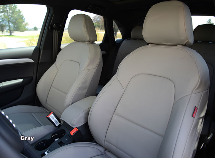 Installed Sof-Touch Leatherette Seat Covers Solid Gray