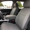 Installed Sof-Touch Leatherette Seat Covers Gray with Perforated Gray Inserts