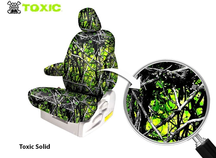 Installed Moonshine Blue Seat Covers Solid Undertow for 2004 Toyota Highlander