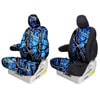 Installed Blue Camo Car Seat Cover Solid Undertow for 2006 Toyota Highlander