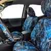 Installed Blue Camo Seat Covers Undertow Solid for 2006 Toyota Highlander