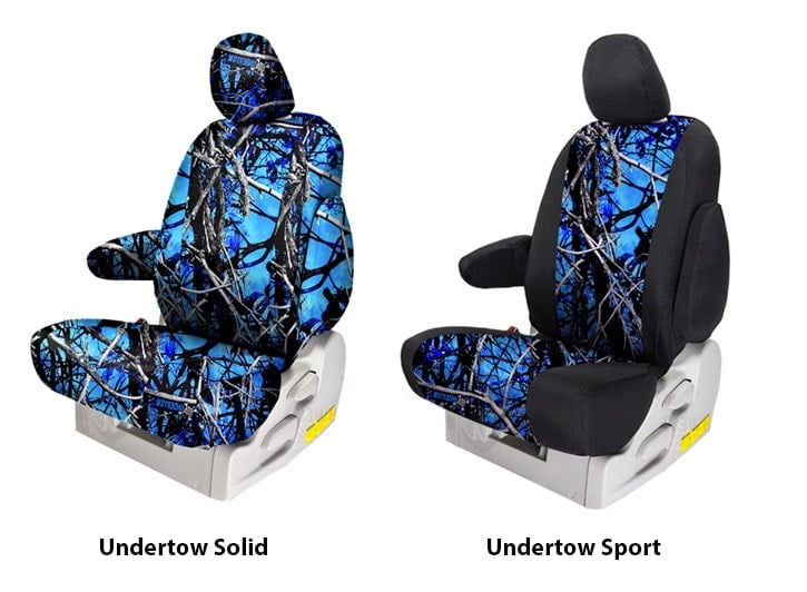 Undertow Blue Camo Seat Covers Black, Blue Camo Car Seat Covers