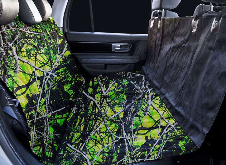 Installed Universal Camo Pet Seat Covers Toxic