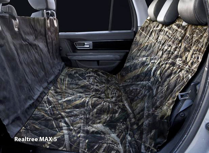 Installed Atomic and Camo Universal Pet Seat Covers Max 5