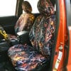 Installed Camo Seat Covers Wildfire Solid for 2007 Toyota Highlander