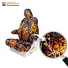Installed Camo Seat Covers with Close Up of Wildfire Camo Fabric for 2007 Toyota Highlander