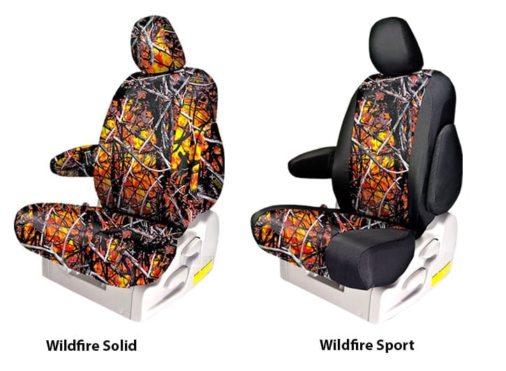 Two installed Camo Covers Solid Wildfire and Sport with Black Trim for 2007 Toyota Highlander